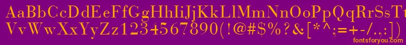 BodoniRecutCondensedSsiCondensed Font – Orange Fonts on Purple Background