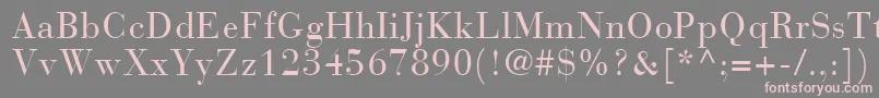 BodoniRecutCondensedSsiCondensed Font – Pink Fonts on Gray Background