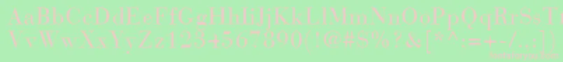 BodoniRecutCondensedSsiCondensed Font – Pink Fonts on Green Background