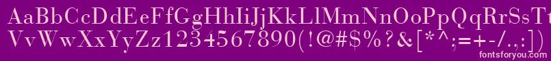 BodoniRecutCondensedSsiCondensed Font – Pink Fonts on Purple Background