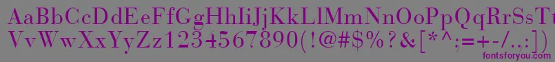 BodoniRecutCondensedSsiCondensed Font – Purple Fonts on Gray Background