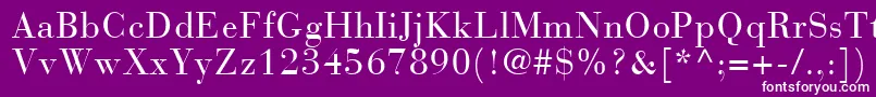 BodoniRecutCondensedSsiCondensed Font – White Fonts on Purple Background