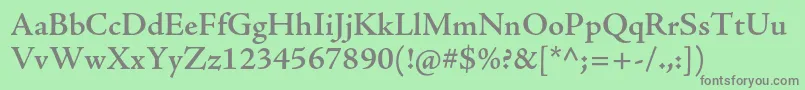 AjensonproSemibold Font – Gray Fonts on Green Background