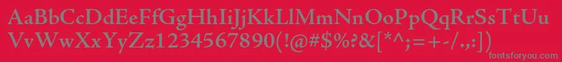AjensonproSemibold Font – Gray Fonts on Red Background