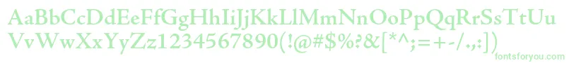 フォントAjensonproSemibold – 緑のフォント