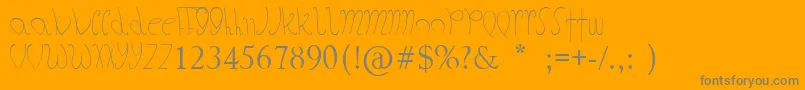 TheFatStore-Schriftart – Graue Schriften auf orangefarbenem Hintergrund