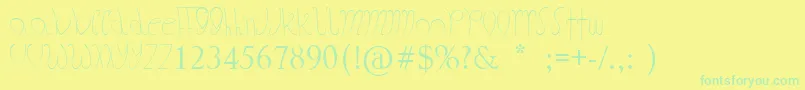 TheFatStore Font – Green Fonts on Yellow Background