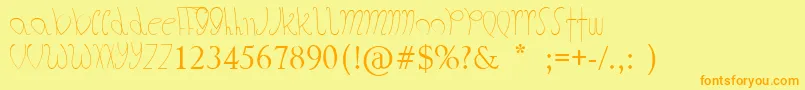 TheFatStore Font – Orange Fonts on Yellow Background