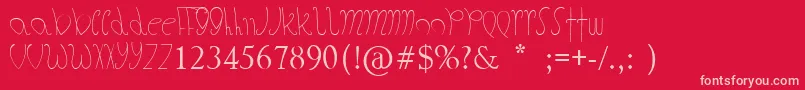 Шрифт TheFatStore – розовые шрифты на красном фоне