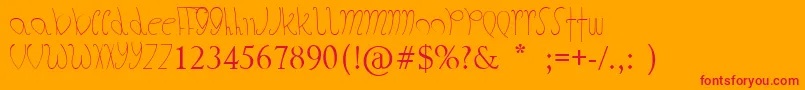 TheFatStore Font – Red Fonts on Orange Background