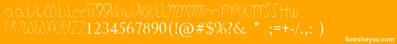 フォントTheFatStore – オレンジの背景に白い文字