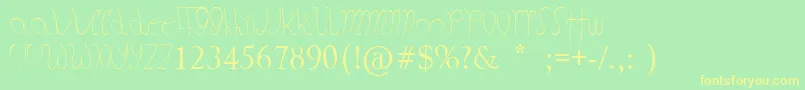 TheFatStore Font – Yellow Fonts on Green Background