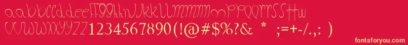 TheFatStore Font – Yellow Fonts on Red Background