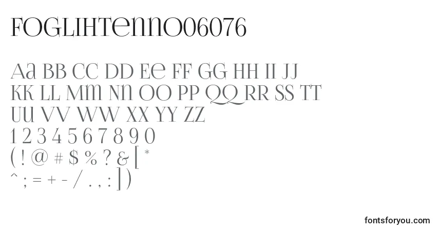 Czcionka Foglihtenno06076 – alfabet, cyfry, specjalne znaki