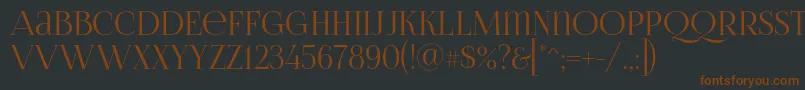 Foglihtenno06076 Font – Brown Fonts on Black Background