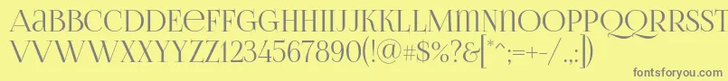 Foglihtenno06076 Font – Gray Fonts on Yellow Background