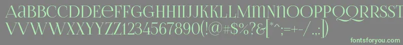 Foglihtenno06076 Font – Green Fonts on Gray Background