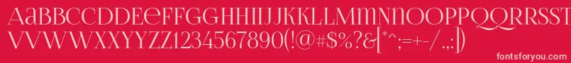 Foglihtenno06076 Font – Pink Fonts on Red Background