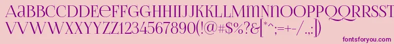 Foglihtenno06076 Font – Purple Fonts on Pink Background