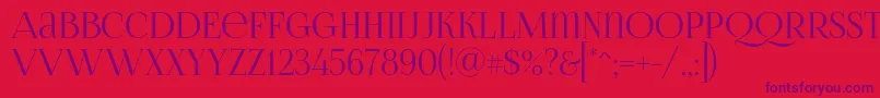 Foglihtenno06076-Schriftart – Violette Schriften auf rotem Hintergrund