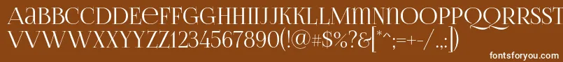 Шрифт Foglihtenno06076 – белые шрифты на коричневом фоне