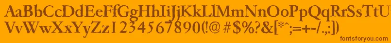 GarfeldantiqueMedium Font – Brown Fonts on Orange Background