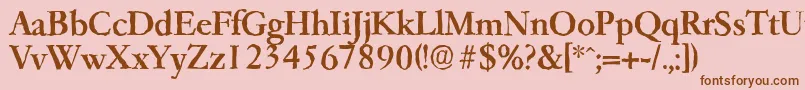 GarfeldantiqueMedium Font – Brown Fonts on Pink Background