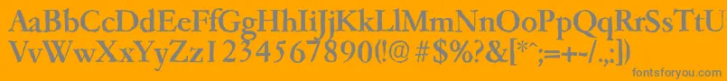 GarfeldantiqueMedium Font – Gray Fonts on Orange Background