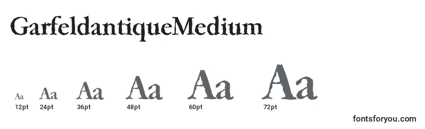 GarfeldantiqueMedium Font Sizes