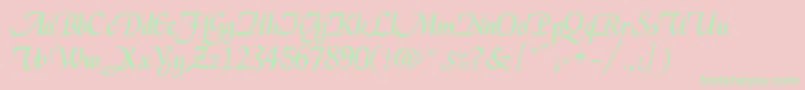 Elgarrett Font – Green Fonts on Pink Background