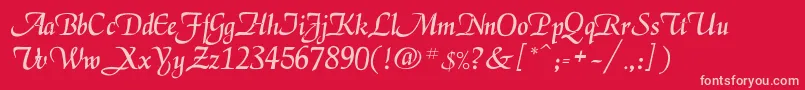 Elgarrett Font – Pink Fonts on Red Background