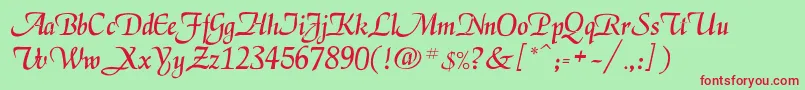 Elgarrett Font – Red Fonts on Green Background