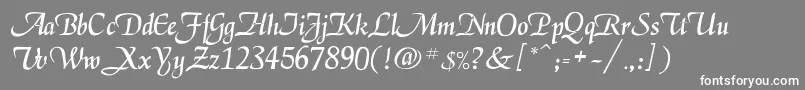 Elgarrett Font – White Fonts on Gray Background