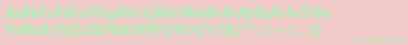 DawncastleBold Font – Green Fonts on Pink Background