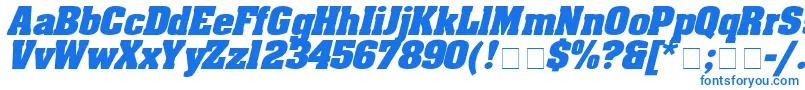 Шрифт AaronboldexpdItalic – синие шрифты