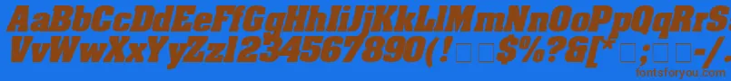 fuente AaronboldexpdItalic – Fuentes Marrones Sobre Fondo Azul