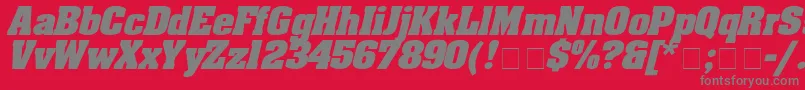 AaronboldexpdItalic Font – Gray Fonts on Red Background