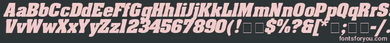 AaronboldexpdItalic Font – Pink Fonts on Black Background