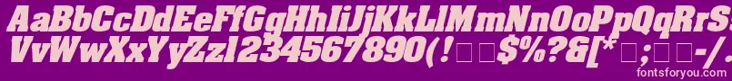 More about AaronboldexpdItalic Font AaronboldexpdItalic Font – Pink Fonts on Purple Background