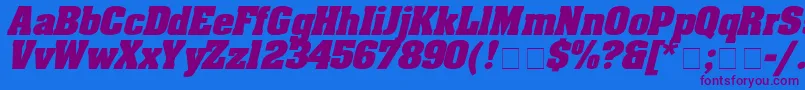 AaronboldexpdItalic-fontti – violetit fontit sinisellä taustalla