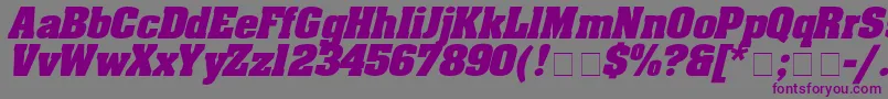 AaronboldexpdItalic Font – Purple Fonts on Gray Background