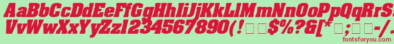 fuente AaronboldexpdItalic – Fuentes Rojas Sobre Fondo Verde