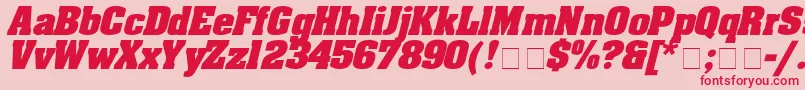 fuente AaronboldexpdItalic – Fuentes Rojas Sobre Fondo Rosa