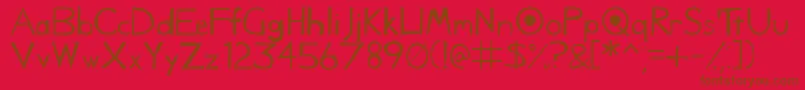 Caduceus Font – Brown Fonts on Red Background