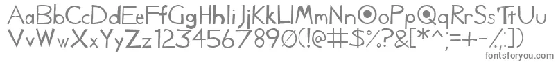 Caduceus-fontti – harmaat kirjasimet valkoisella taustalla