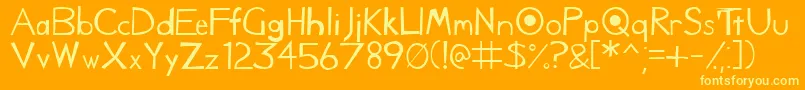 Caduceus Font – Yellow Fonts on Orange Background