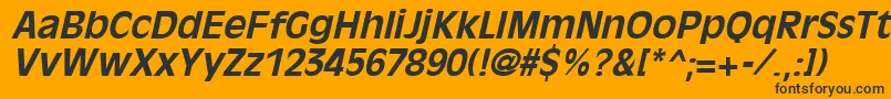 OliviaantiqueBoldItalic-Schriftart – Schwarze Schriften auf orangefarbenem Hintergrund