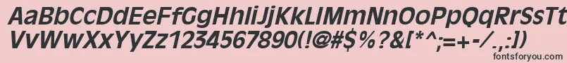 フォントOliviaantiqueBoldItalic – ピンクの背景に黒い文字
