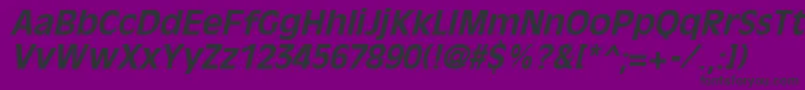 OliviaantiqueBoldItalic-fontti – mustat fontit violetilla taustalla