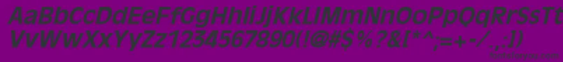 OliviaantiqueBoldItalic Font – Black Fonts on Purple Background